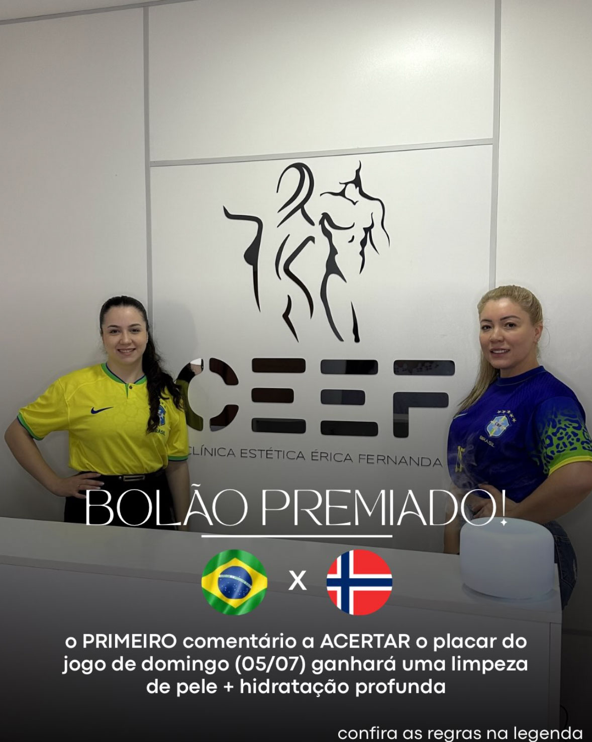 Publicação da Clínica Estética Erica Fernanda no Instagram